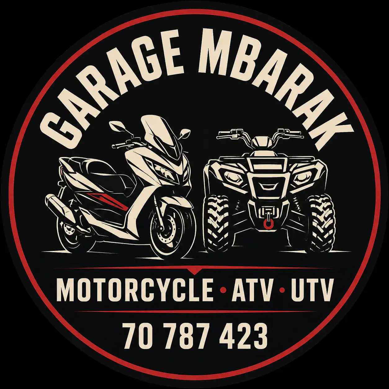 Mbarak Motorcycle Garage logo in Dbayeh Lebanon